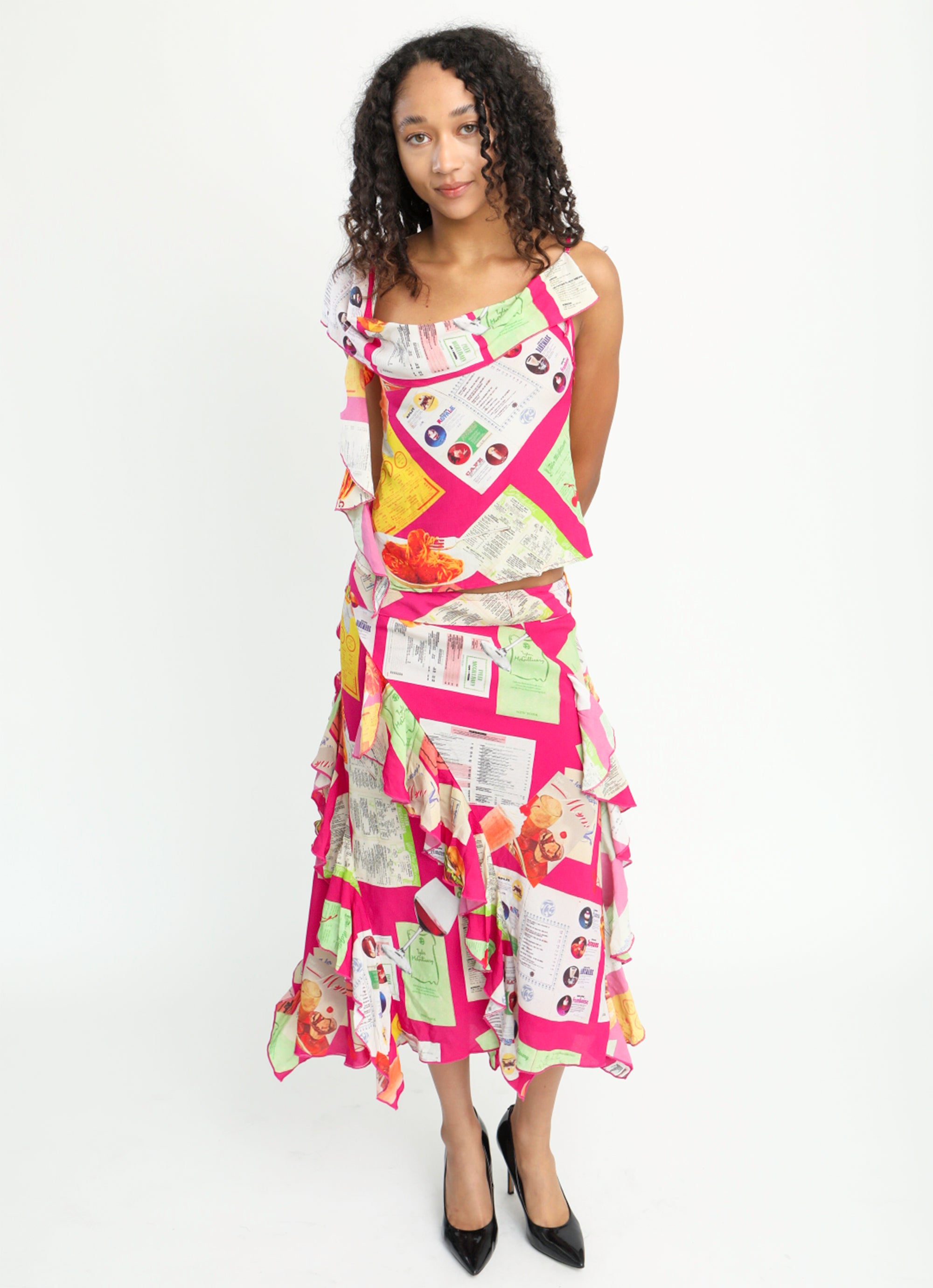 Menu Skirt Runway Sample