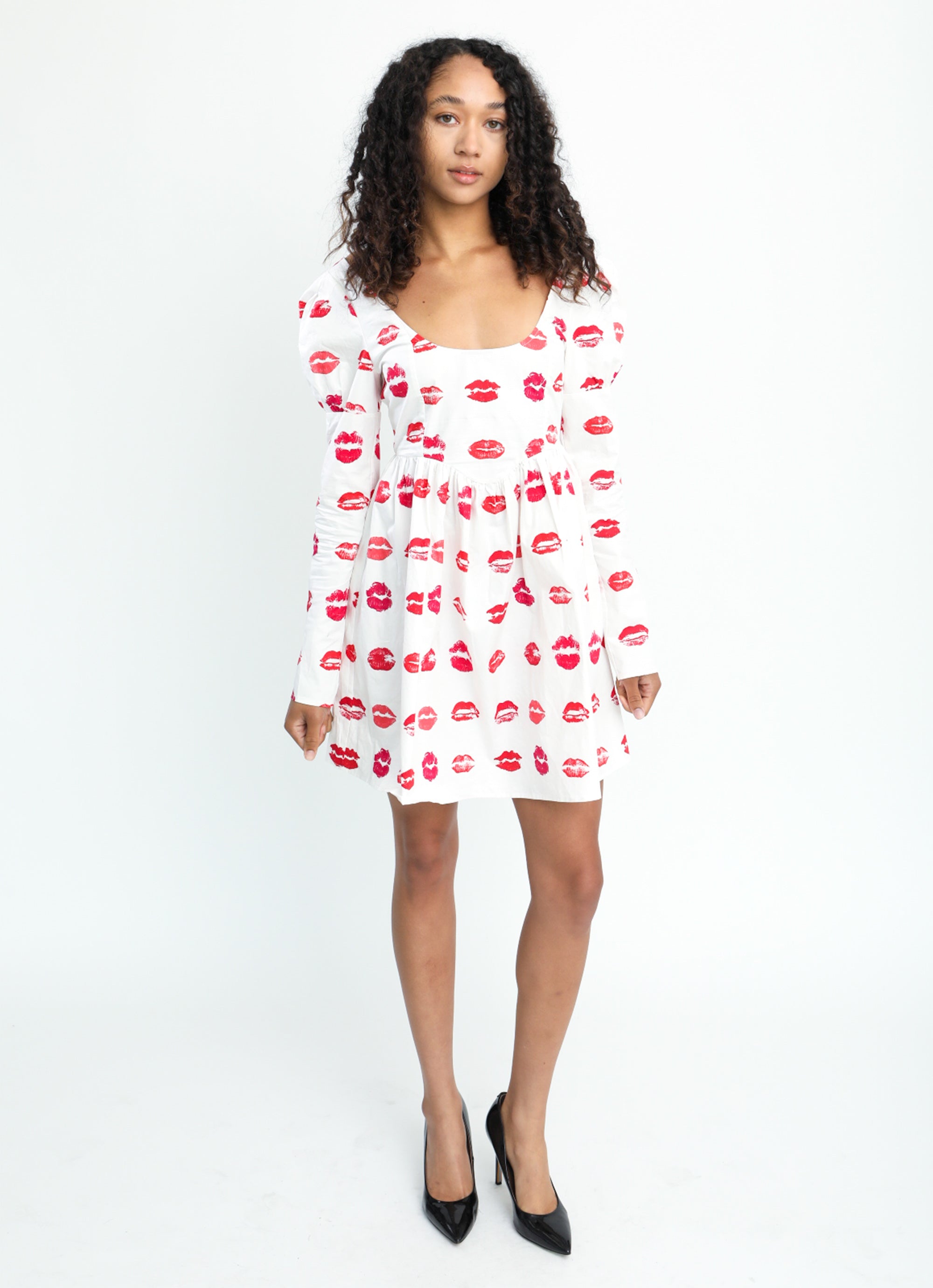 Lipstick Stains Babydoll Dress Runway Sample